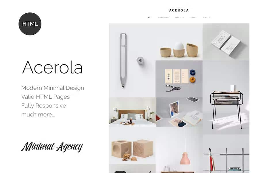 Acerola - Ultra Minimalist Agency HTML Template