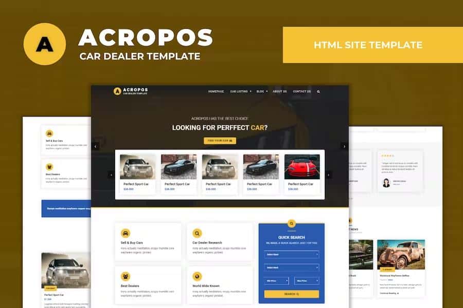 Acropos - Car Dealer HTML Template