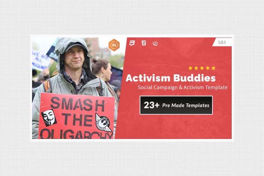 Activism Buddies - Social Campaign & Non Profit HTML5 Template