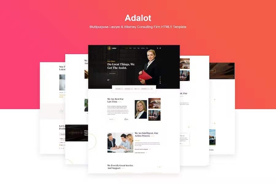 Adalot - Multipurpose Lawyer & Attorney Consulting Firm HTML5 Template