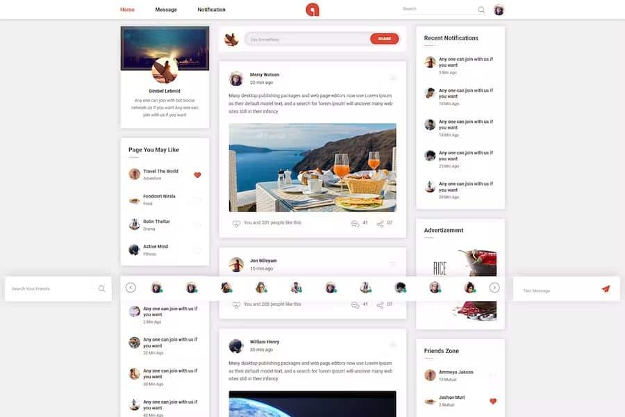 Adda - Social Club Network HTML Template listing image