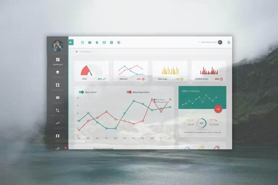 Admin.io - Responsive Material Design Dashboard