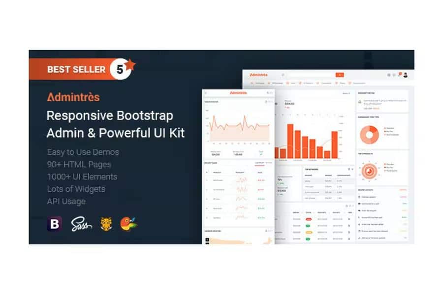 Admintres - Responsive Bootstrap Admin & Powerful UI Kit