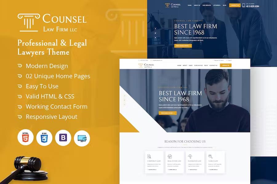 Advisom - Law Firm WordPress Theme
