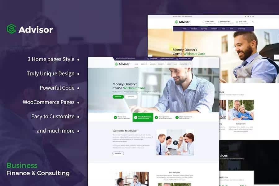 Advisor - Consulting, Business, Finance Template