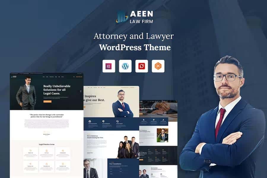 Aeen - Attorney and Lawyer WordPress Theme