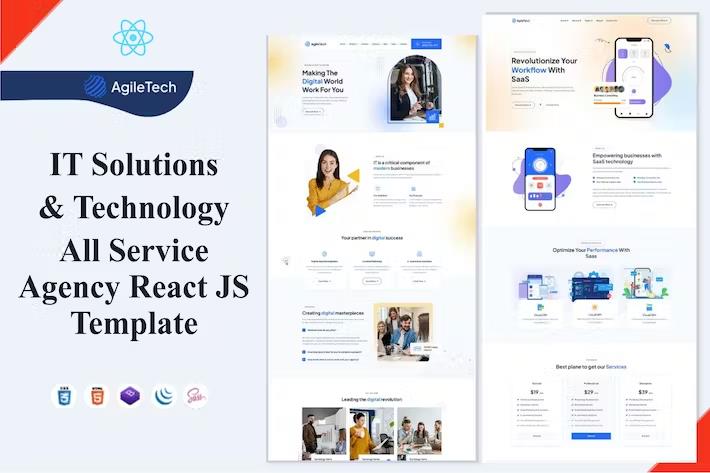 AgileTech - IT Solutions & Technology React Js listing image