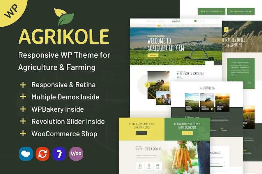 Agrikole - Responsive WordPress Theme for Agriculture & Farming