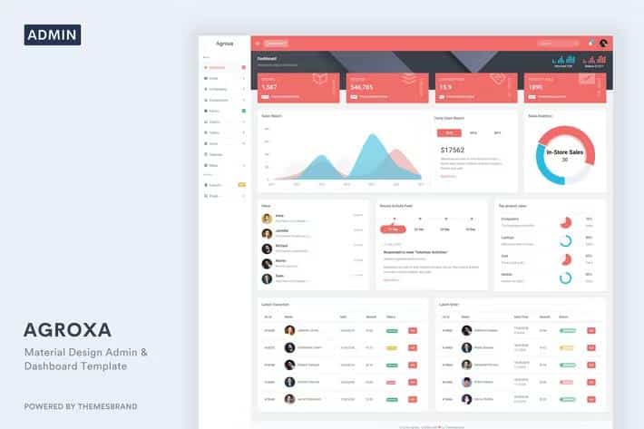 Agroxa - Material Design Admin & Dashboard Template