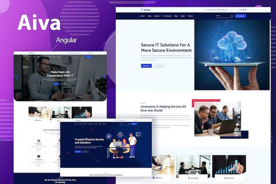 Aiva - IT Solutions & Technology Services Angular 14 Template product preview