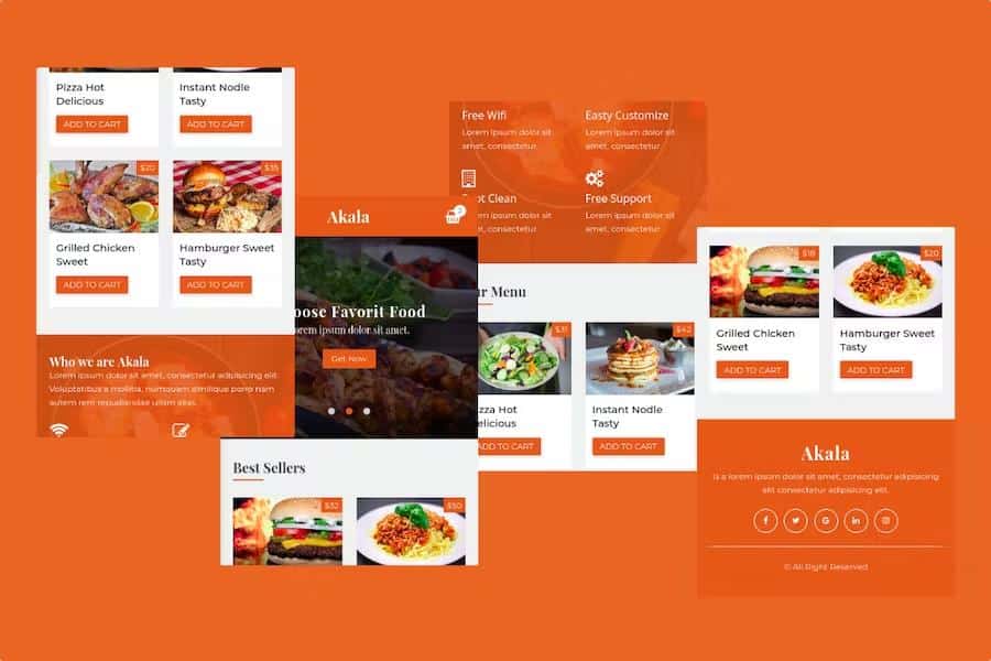Akala - Mobile Template for Food, Cafe and Restaurant