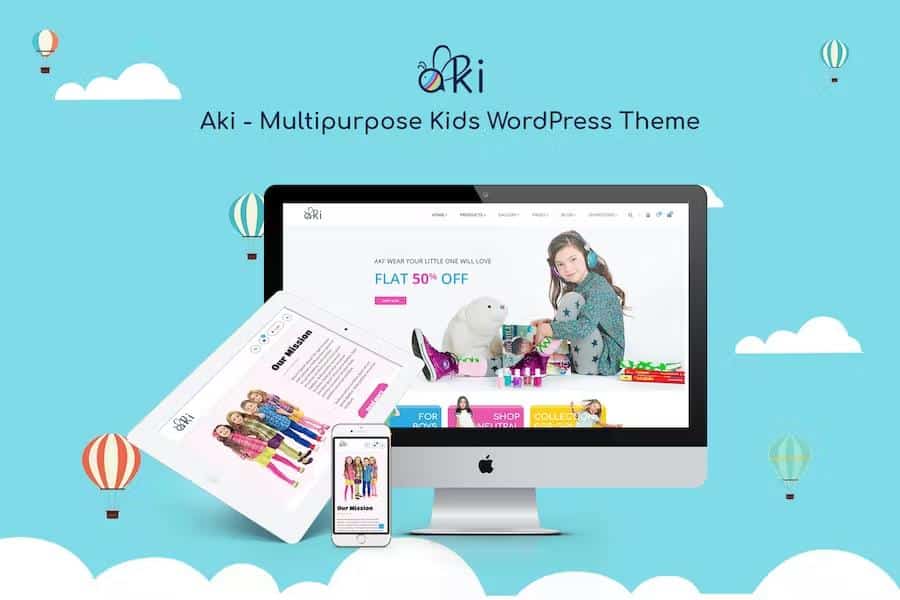 Aki - Multipurpose Kids WordPress Theme