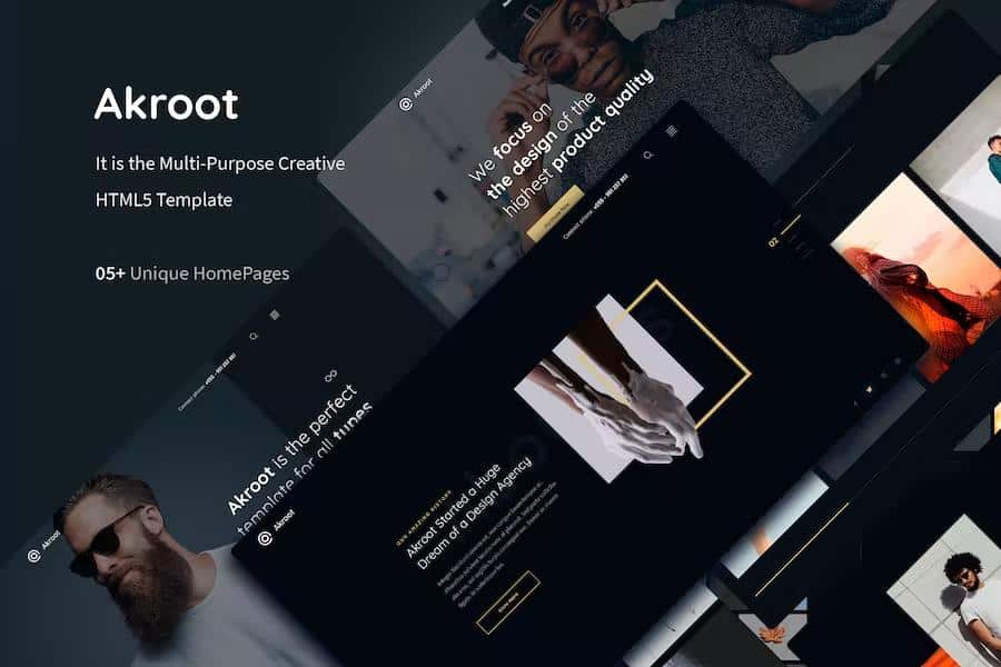 Akroot - It is the Multi-purpose Creative HTML5 Template