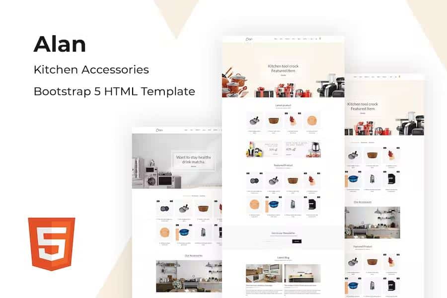 Preview image for Alan - Kitchen Accessories Bootstrap 5 HTML Template