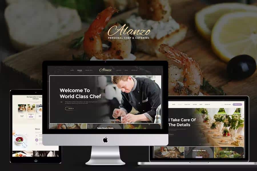 Alanzo - Personal Chef & Wedding Catering Event WordPress Theme