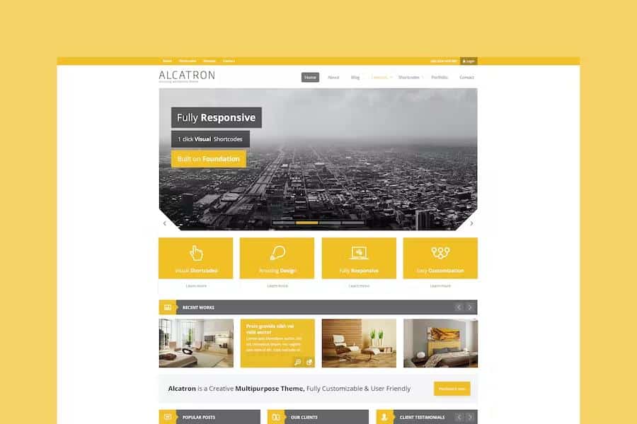 Alcatron - A multipurpose responsive template product preview