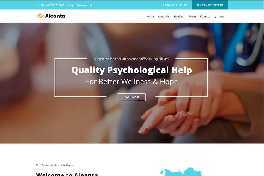 Aleanta - Psychology Consulting Theme