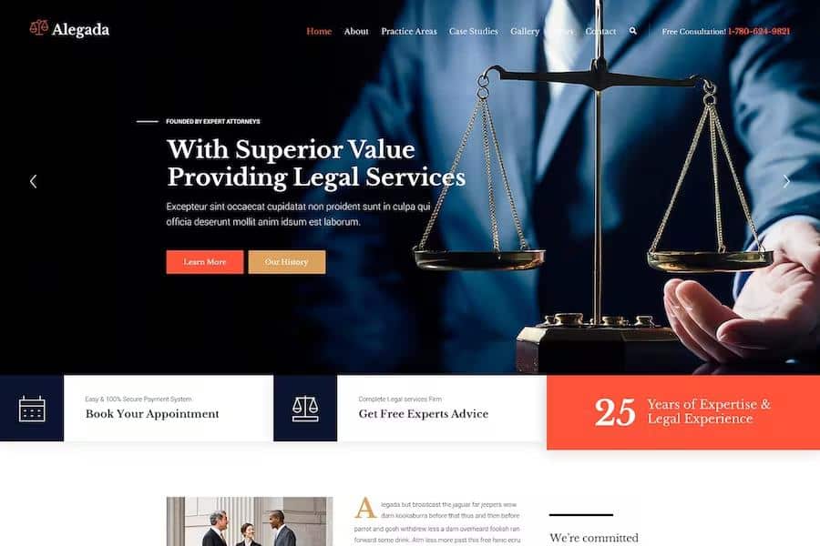 Alegada - Law HTML Template
