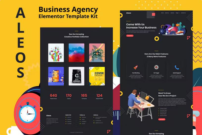 Preview image for Aleos - Business Agency Elementor Template Kit