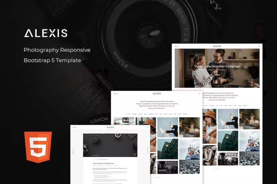 Alexis - Photography Responsive Bootstrap 5 Template