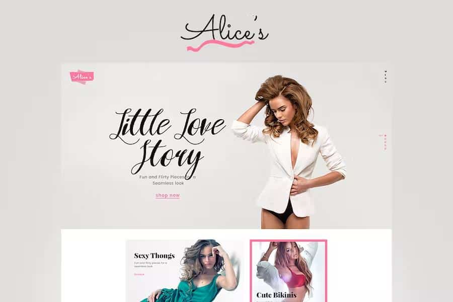 Alice's - Lingerie Store HTML Template