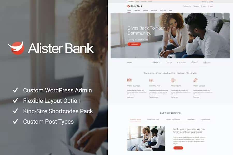 Alister Bank - Credits & Banking Finance WordPress Theme