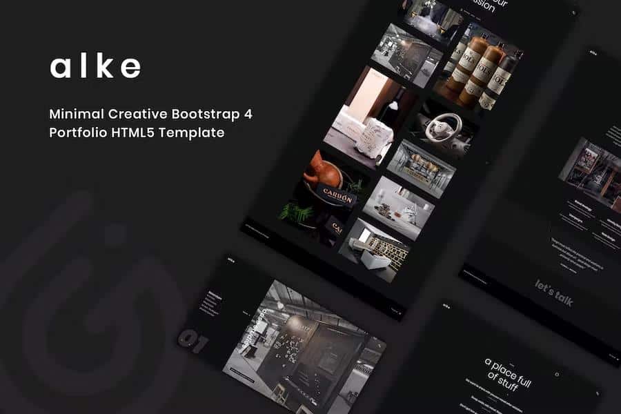 Preview image for Alke - Minimal Creative Portfolio Template