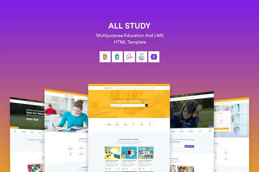 All Study- Multipurpose Education HTML Template listing image