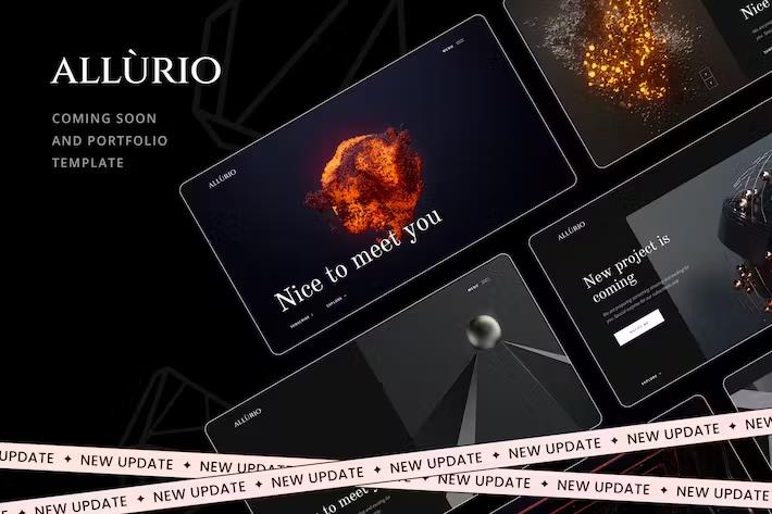 Allurio - Coming Soon and Portfolio Template listing image