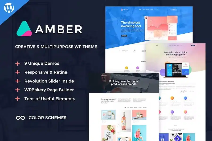 Amber Six - Creative and Multipurpose WordPress Theme