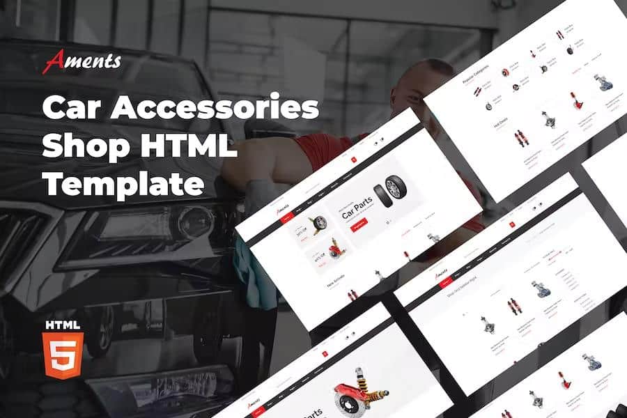 Aments - Car Accessories Shop HTML Template