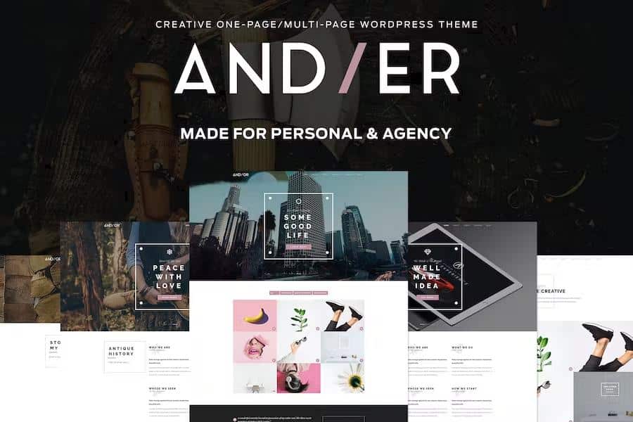 Andier - Responsive One & Multi Page Portfolio Theme