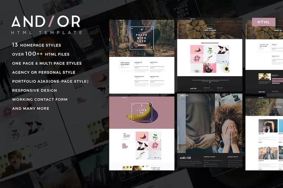 Andior - Responsive One & Multi Page Portfolio HTML Template