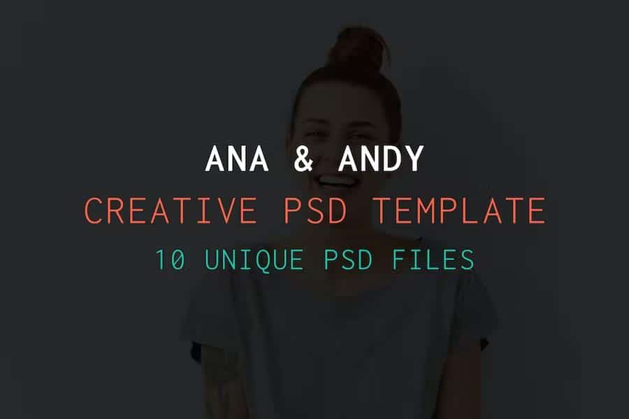 Andy & Ana Creative PSD Template