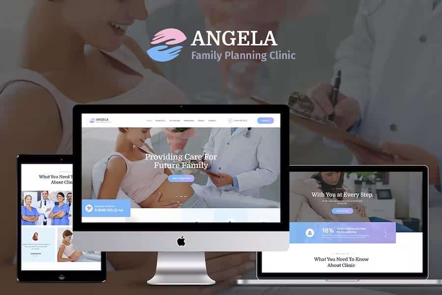 Angela - Family Planning & Pregnancy Clinic WordPress Theme