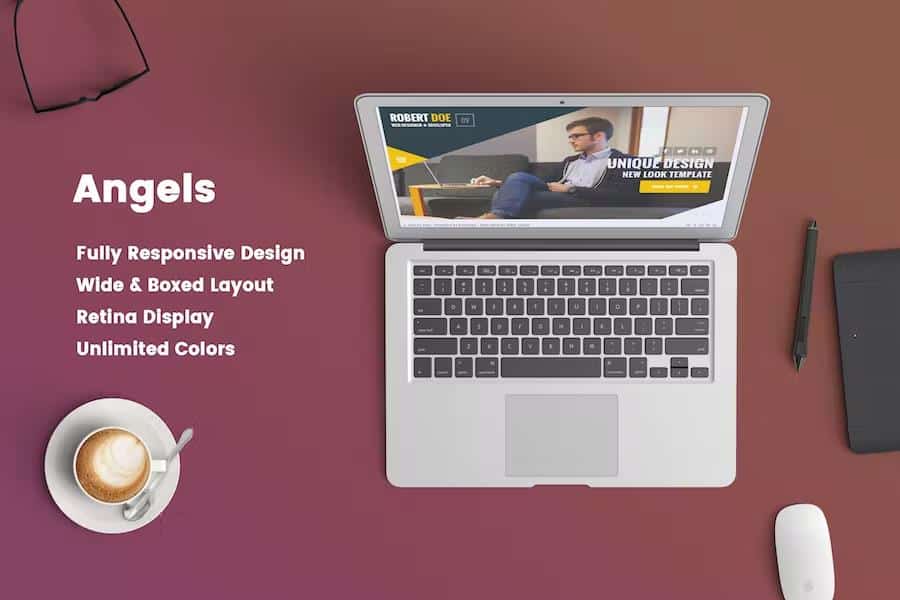 Angels - Clean & Creative vCard Portfolio Template
