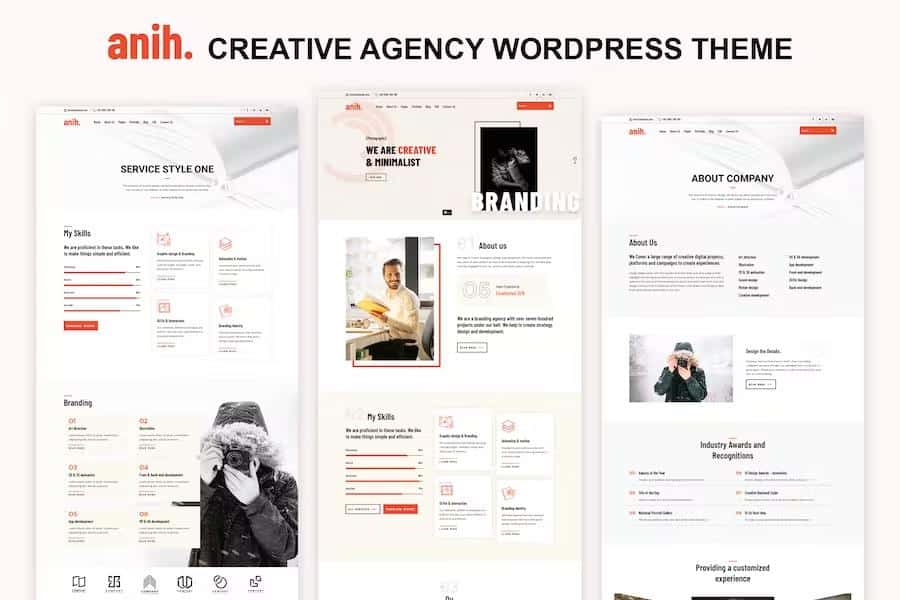 Anih - Creative Agency WordPress Theme