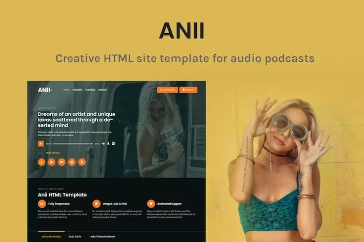 Anii - Audio Podcast HTML Site Template