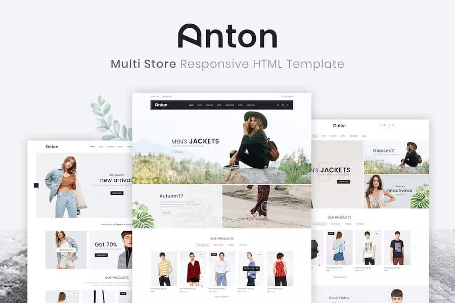 Anton - Multi Store Responsive HTML Template