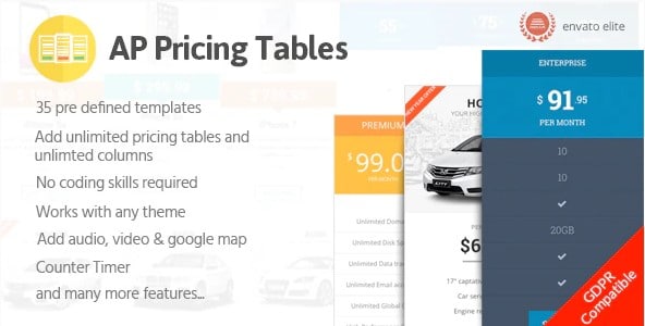 AP Pricing Tables - Responsive Pricing Table Builder Plugin