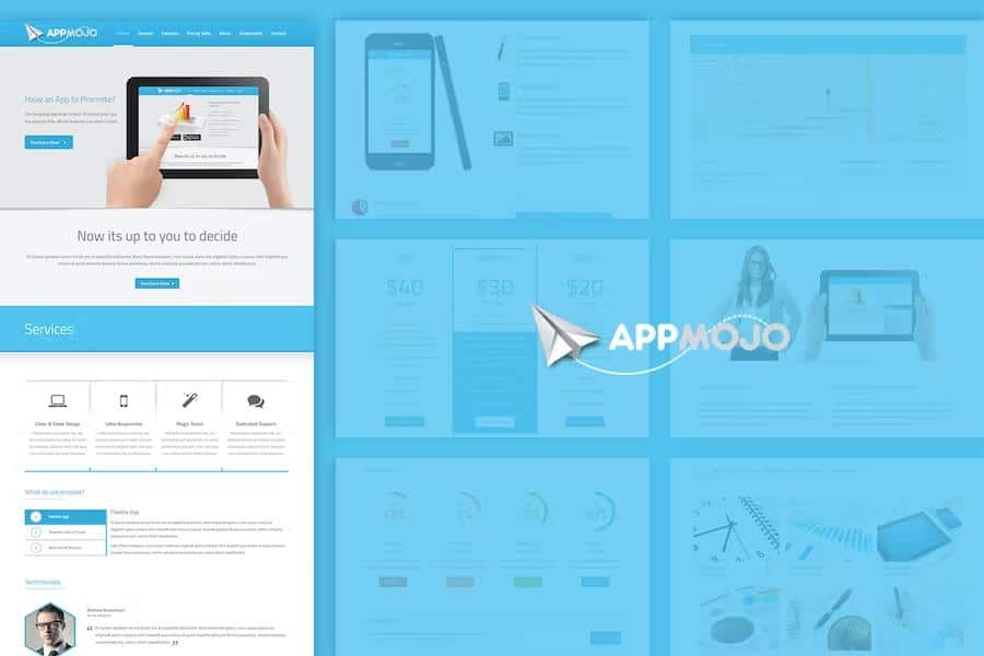 App Mojo - Software Landing Page HTML