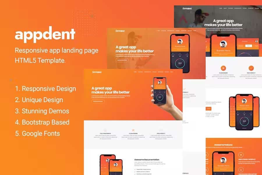 Appdent - App Landing Page