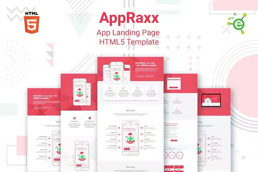 AppRaxx - 5 in 1 App Landing Page