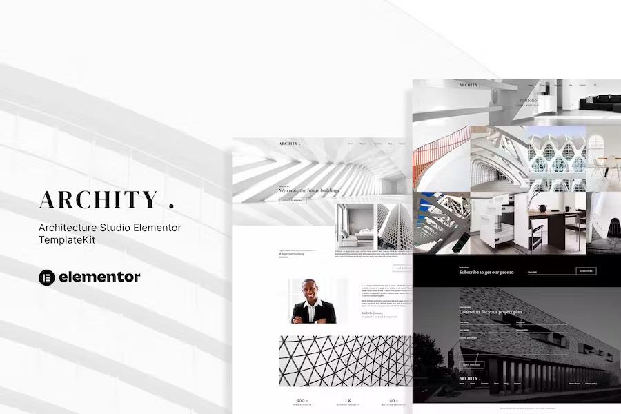Product preview supplied for Archity - Architecture Studio Elementor Template Kit