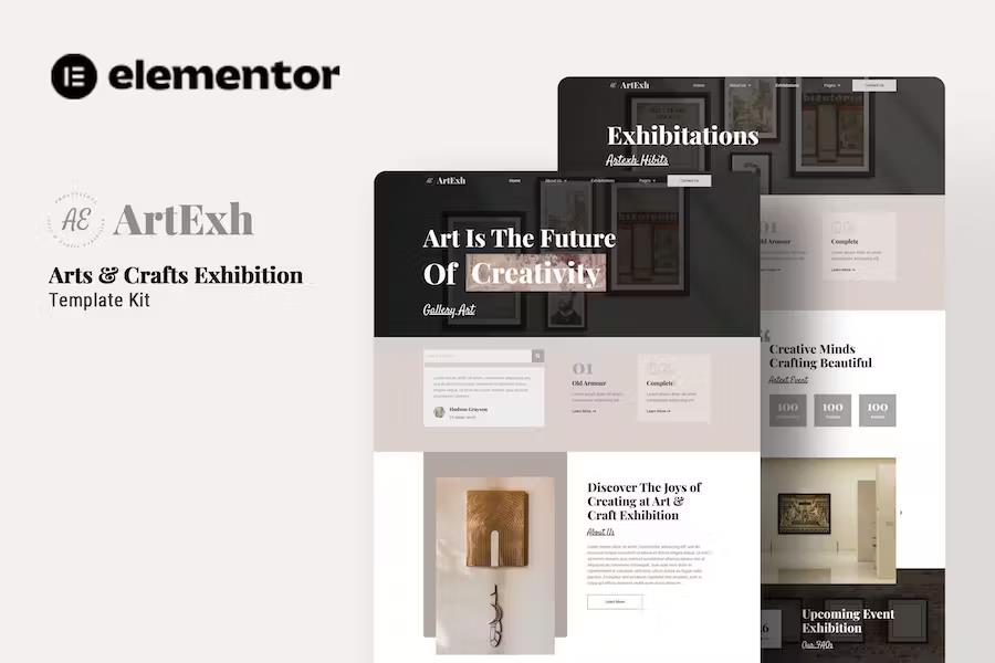 Artexh - Arts & Crafts Exhibition Elementor Template Kit listing image