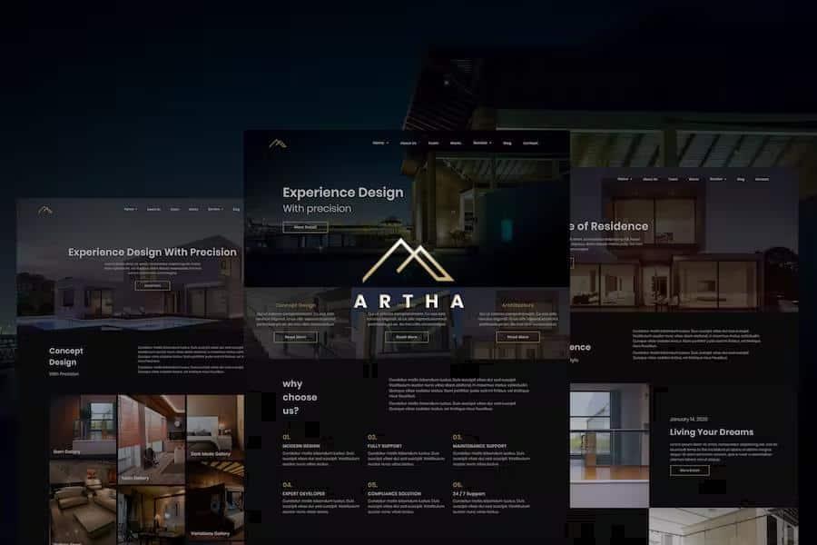 Artha Interactive Interior Template