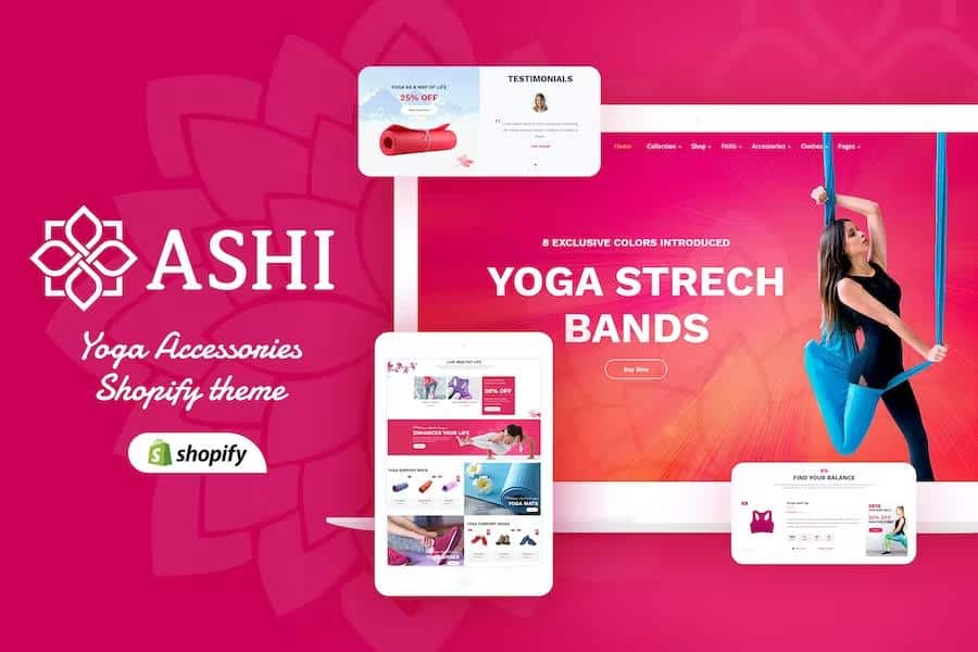 Ashi - Yoga Pilates, Fitness Shopify Theme