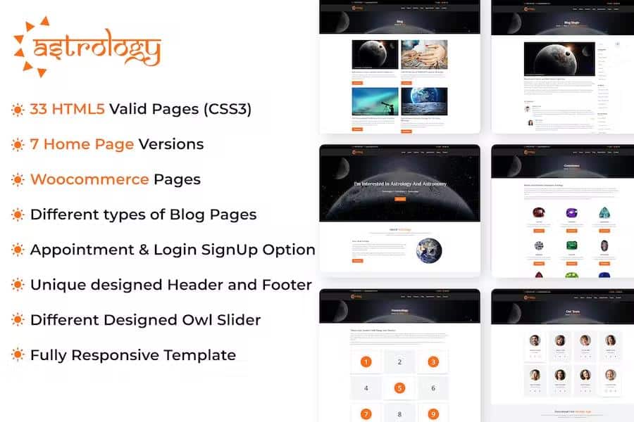 Astrology and Horoscope Responsive  HTML 5 Template