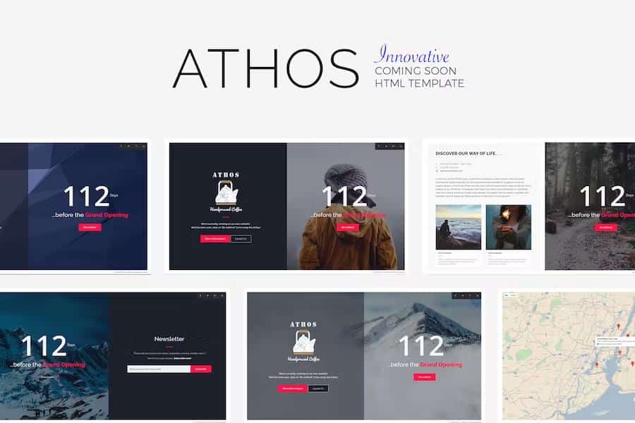 ATHOS V2 - Innovative Coming Soon Template