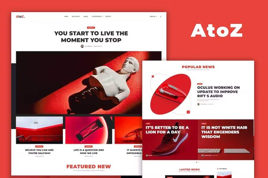 AtoZ - Blog and Magazine HTML Template